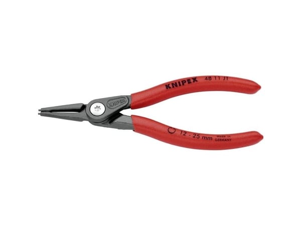 Knipex 48 11 J1, Låseringtang, Kromvanadiumstål, Plast, Rød, 140 mm, 105 g