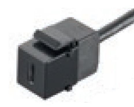 Bachmann 917.121, litteä, musta, USB C, naarasliitin, 1 kpl