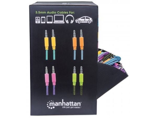 Manhattan 390682, 3.5mm, Hankjønn, 3.5mm, Hankjønn, 1 m, Flerfarget