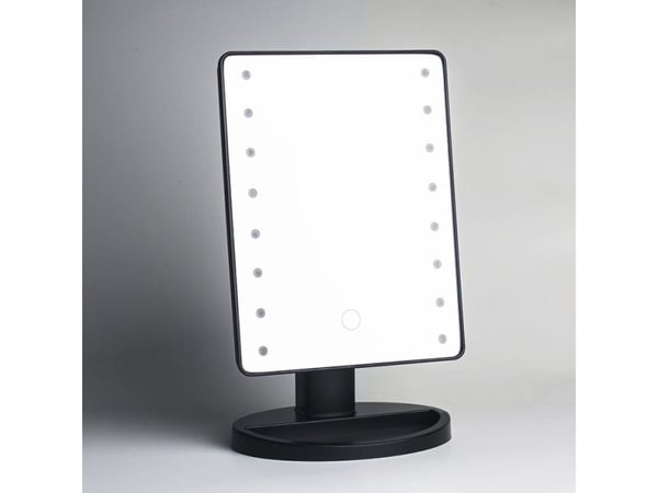 Carl&Son Makeup LED Mirror, Bord, 16 lamper, LED, Berøringskontroll, USB/batteri, AA