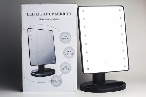 Carl&Son Makeup LED Mirror, Table, 16 lamp(s), LED, Touch, USB/Battery, AA