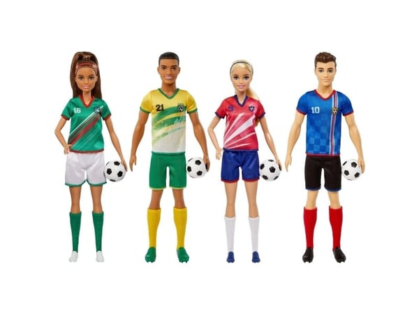 Barbie Soccer Doll, Motedukke, Hunkjønn, 3 år, Jente, 296 mm, 120 g