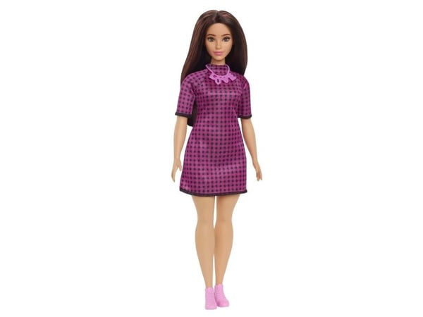 Barbie-dukke Barbie Fashionistas Rosa rutete kjole