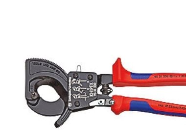 Knipex 95 31 250, Kaapelileikkuri, Sininen, Punainen, Terästä, Musta, Sininen, Punainen, 3,2 cm, REACH