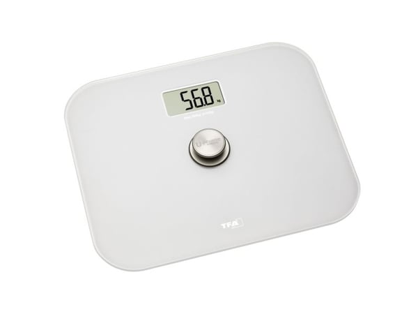 TFA-Dostmann 50.1014.02, Sähkökäyttöinen henkilövaaka, 150 kg, Hopea, 8 kg, kg, lb, ST, Suorakulmio