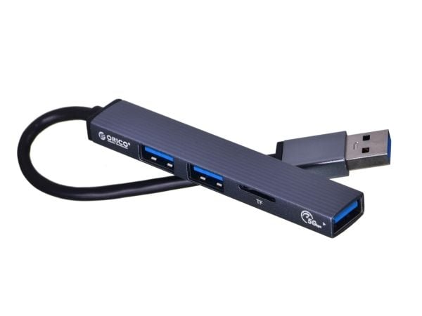 ORICO HUB USB-C 3X USB-A, MICROSD, 5 GBPS, ALU
