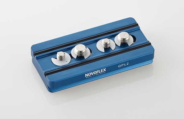 Novoflex Q=PLATE QPL 2, Blå, 1/4, 3/8", 1 stykker, 42 mm, 8,4 cm, 80 g
