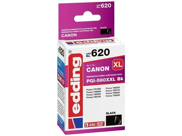 Edding EDD-620, Sort, 25 ml, 1 stykker, 690 sider, Enkeltpakke