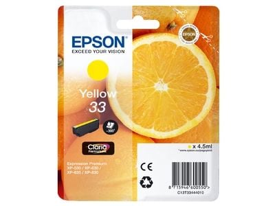 Epson Oranges C13T33444010, Väriainepohjainen muste, 4,5 ml, 300 sivua, 1 kpl