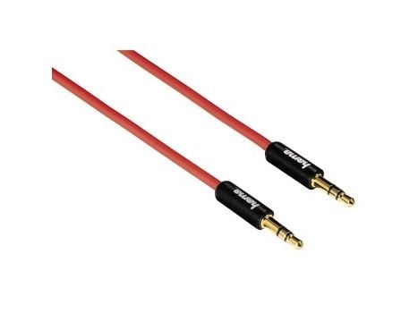 Hama 1m 3.5mm/3.5mm, 3.5mm, Hankjønn, 3.5mm, Hankjønn, 1 m, Rød