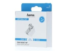 Hama Essential Line - Antennekontakt hunn vinklet - koaksial - sølv