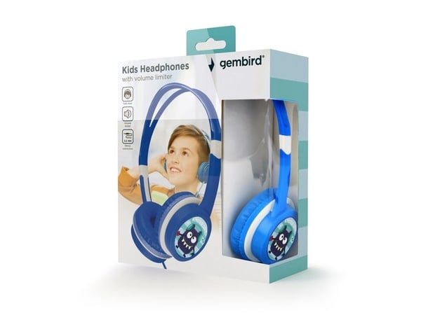 Gembird MHP-JR-B - Hodetelefoner - on-ear - kablet - 3,5 mm jakk - blå