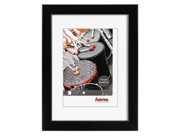 Hama Rio, Enkel bilderamme, Glass, Plast, Tre, Svart, Bord, 13 x 13 cm, firkant
