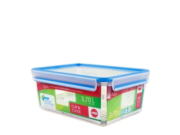 EMSA 512888, Låda, Rektangulär, 3,7 l, Transparent, Polypropylen (PP), Termoplastisk elastomer (TPE), Tyskland