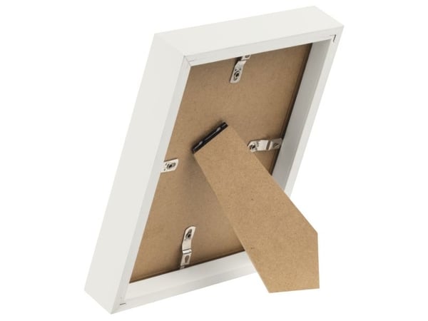 Hama Copenhagen, Enkel bilderamme, Glass, MDF, Hvit, Bord, Vegg, 9 x 13 cm, Reflekterende