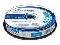MediaRange BD-R 25 GB (6fach, 10 St?ck, bedruckbar) (MR500)