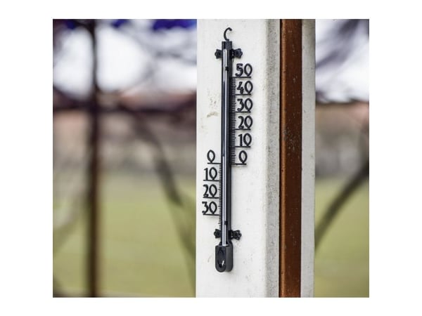Hama 00186405, Mekanisk miljøtermometer, Inne/Ute, °C, -30 - 50 °C, Analog, Svart
