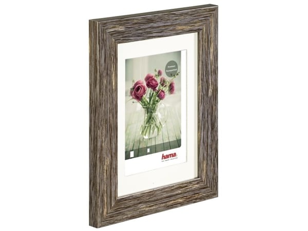 Hama Chalet, Enkel bilderamme, Plast, Brun, Grå, 10 x 15 cm, Rektangulær, Reflekterende