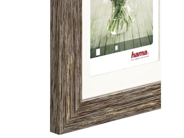 Hama Chalet, Enkel bilderamme, Plast, Brun, Grå, 10 x 15 cm, Rektangulær, Reflekterende