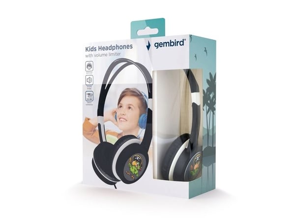 Gembird MHP-JR-BK, Kabel, Musik, 520 g, Hörlurar, Svart