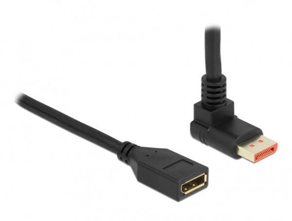 Delock - DisplayPort-forlengelseskabel - DisplayPort (hann) oppvinklet til DisplayPort (hunn) - DisplayPort 1.4 - 3 m - 8 K 60 Hz (7680 x 4320) stø...