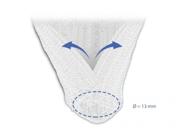 DeLOCK 20808, Valkoinen, Polyesteri, -40 - 125 °C, 1 kpl