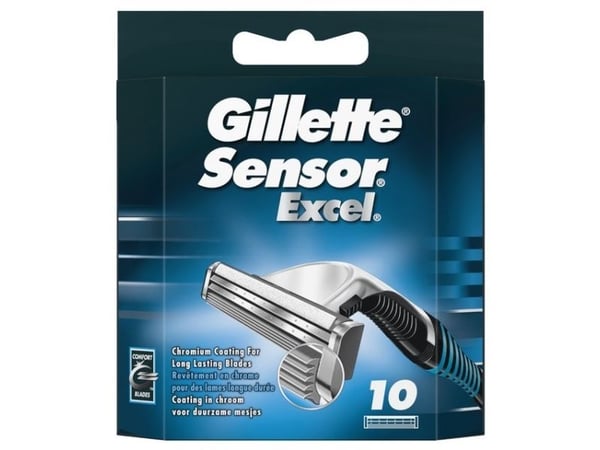 Gillette Sensor Excel, Menn, Gillette, Sensor Excel, Sølv, 10 stykker Gillette Sensor Excel, Menn, Gillette, Sensor Excel, Sølv, 10 stykker