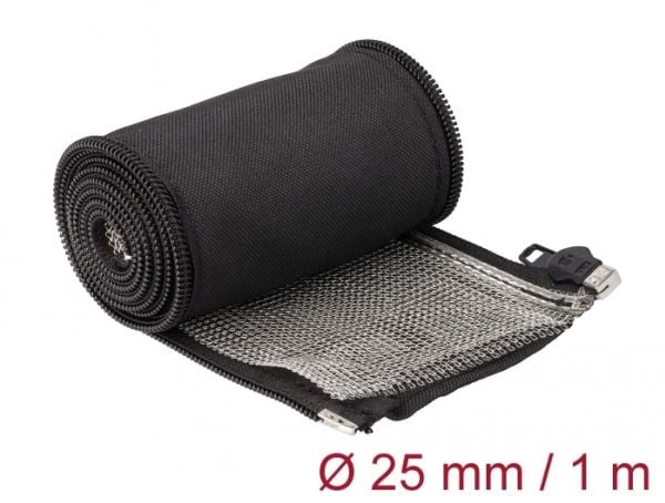 Delock - Punottu holkki - 1 m - musta