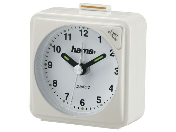 Hama A50, Quartz vekkerklokke, Hvit, Analog, Hvit, AA Mignon, 56 mm