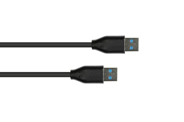 Alcasa 2831-AA005S, 0,5 m, USB A, USB A, USB 3.2 Gen 2 (3.1 Gen 2), 10000 Mbit/s, Sort