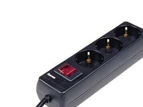 Hama 00030392, 3 AC-utganger, 230 V, 50 Hz, 3500 W, Svart, 1,4 m