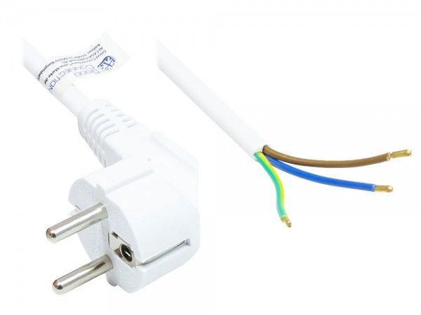 Alcasa P0185-W030, 3 m, Virtapistoke tyyppi E+F, H05VV-F3G, 250 V