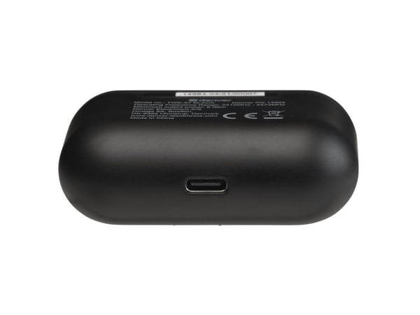 Denver TWE-37BLACK, Trådlös, Samtal/musik, Headset, Svart