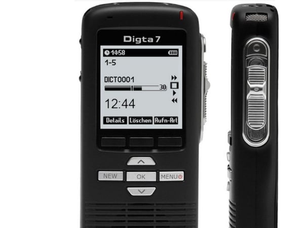 Grundig Digta 7, 300 h, Quality Play (QP), Perussoitto (SP), 200 - 20000 Hz, 2048 MB, LCD, 160 x 160 pikseliä