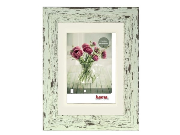 Hama Chalet, Enkel bilderamme, Plast, Grønn, 10 x 15 cm, Rektangulær, Reflekterende