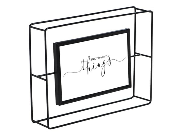 Hama Cleveland, Enkel bilderamme, Glass, Metall, Svart, Matte, Bord, 10 x 15 cm