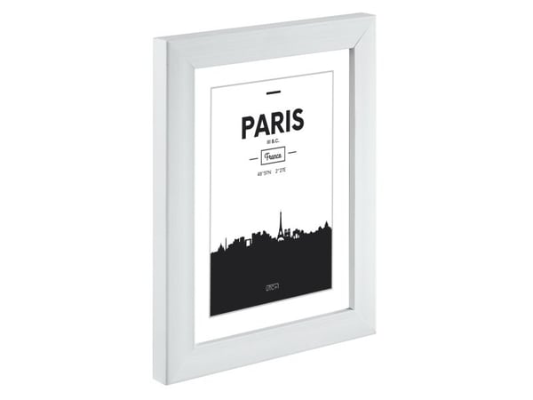 Hama Paris, Enkel bilderamme, Isopor, Hvit, 10 x 15 cm, Rektangulær, Reflekterende