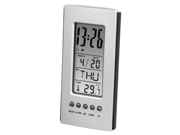 Hama 00186357, Sähkökäyttöinen ympäristön lämpömittari, Sisätila, Digitaalinen, Hopea, F, °C, 0 - 50 °C