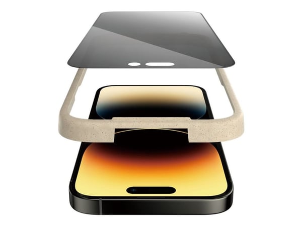 PanzerGlass™ | Privacy Edition- Skærmbeskytter for mobiltelefon - Edge-to-Edge passform - rammefarve sort | Apple iPhone 14 Pro