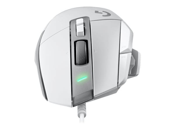 Logitech G502 X - Mus - optisk - 13 knapper (LIGHTFORCE-brytere) - kabling (USB) - Hero 25K sensor - Hvid
