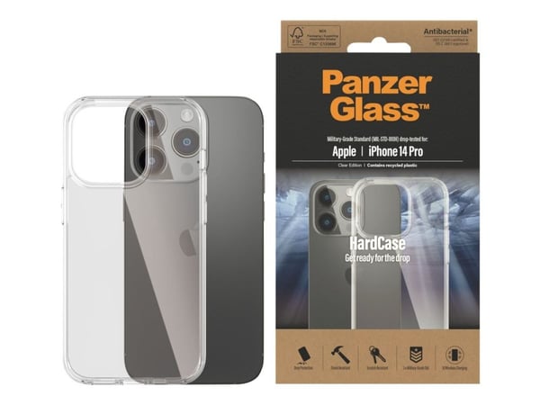 PanzerGlass HardCase, Suojus, Apple, Apple - iPhone 14 Pro, 15,5 cm (6.1"), Läpinäkyvä