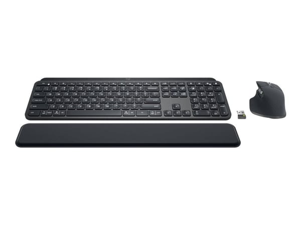 Logitech MX Keys Combo for Business - 2. generasjon - tastatur- og mussett - bakbelysning - trådløs - Bluetooth LE - AZERTY - Fransk - grafitt