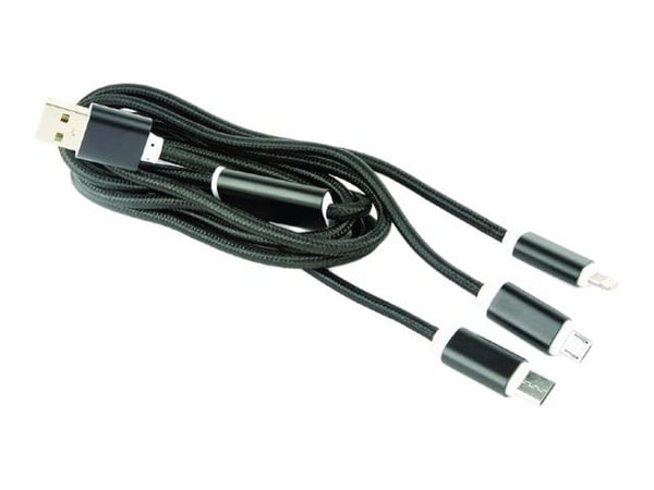 Cablexpert - Lightning-kaapeli - USB han til Micro-USB Type B, Lightning, USB-C han - 1 m - lajittelu