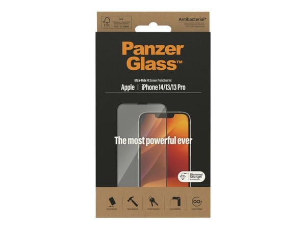 PanzerGlass™ | Skjermbeskytter - Ultra-Wide Fit | Apple iPhone 13/13 Pro/14 Pro