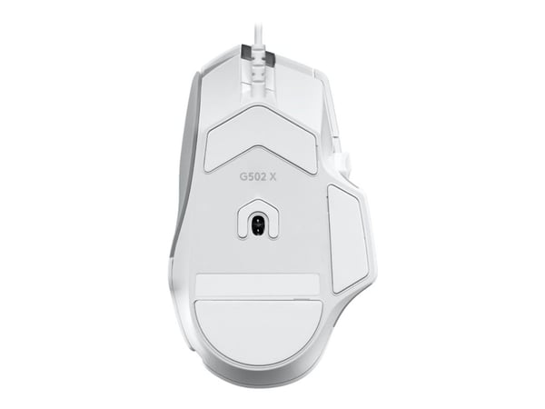 Logitech G502 X - Mus - optisk - 13 knapper (LIGHTFORCE-brytere) - kabling (USB) - Hero 25K sensor - Hvid