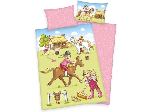 Pony Farm Bio Sengetøj 100x135 cm - 100 procent bomuld