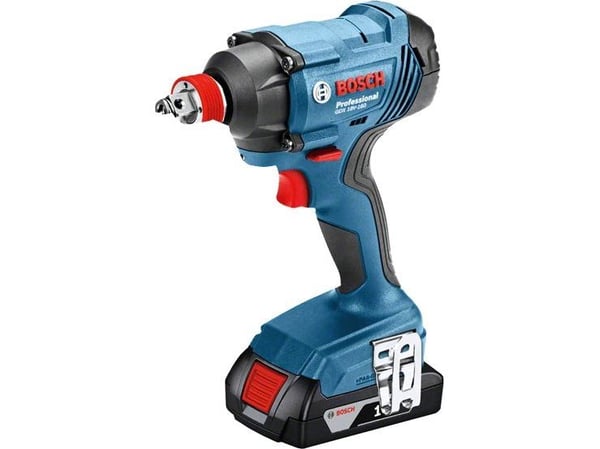 BOSCH slagtrekker GDX 180-LI 2x2,0Ah 180Nm i koffert (1/2" HEX 1/4")