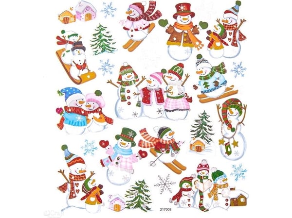 DP Craft Stickers - Glade snømenn, 24 stk. (DALP4630)