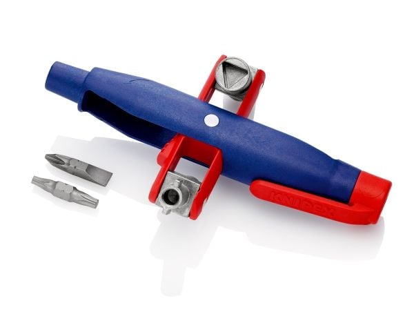 Knipex 00 11 07, Sininen, Metallinen, Punainen, Painevalettu sinkki, 2 jalkoja, 4 pää(t), 6,5,8 mm, 9 mm
