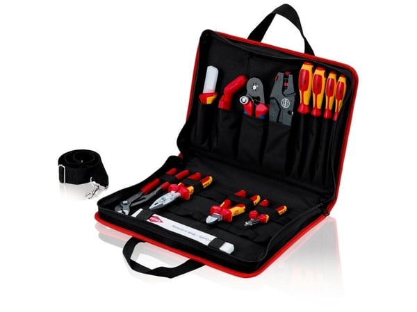 Knipex 00 21 11, Sort, Rød, Polyester, 8 lommer, 410 mm, 290 mm, 60 mm